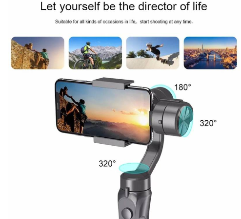 ESTABILIZADOR SEISA GIMBAL 3 EJES TRIPODE PARA CELULAR PROFESIONAL GRABACIONES, TRANSMISIONES LIVE
