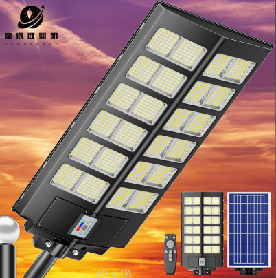 LED de 400w con panel solar, uso en exterior con mando a distancia y sensor de movimiento (2025)