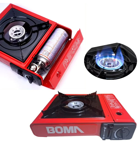 COCINA A GAS BOMA BDZ-155A PORTÁTIL 1 HORNILLA 2 EN 1 PICNIC CAMPING
