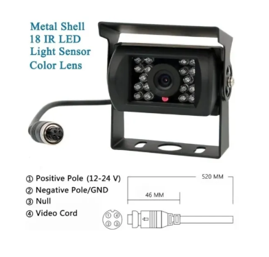 KIT DE RETROCESO PARA AUTO O CAMIÓN PANTALLA Y CAMARA 12V A 24V