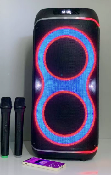 PARLANTE Karaoke 8” X2 CON DOS MICROFONOS SONIVOX