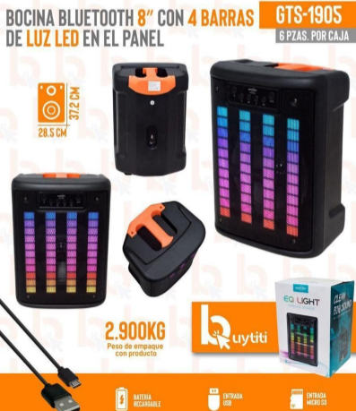 PARLANTE BLUETOOTH 8 PULGADAS