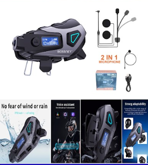 Intercomunicador Audifono Cámara Bluetooth para Casco