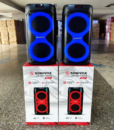PARLANTE  SONIVOX 8” X2 CON LUCES LED 6000W