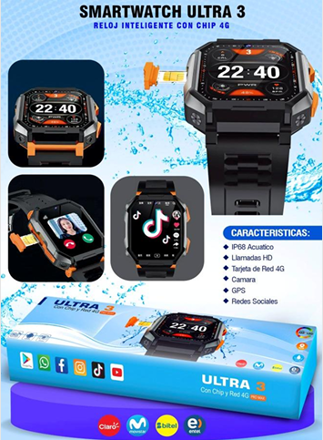 Smartwatch Ultra 3 - CON  Chip