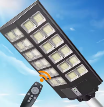 LED de 400w con panel solar, uso en exterior con mando a distancia y sensor de movimiento (2025)