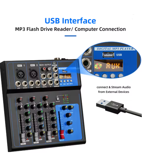 MEZCLADORA DE AUDIO MIXER F4
