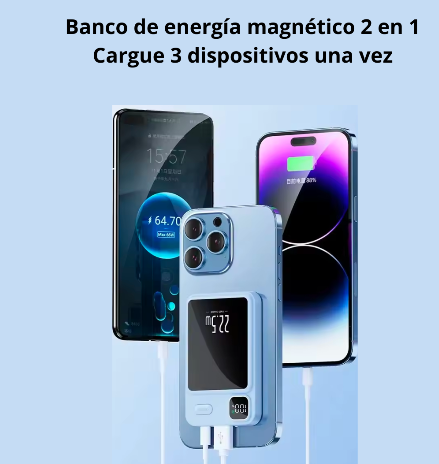 POWER BANK MAGNÉTICO SUPER CARGA INALÁMBRICA 15000MAH