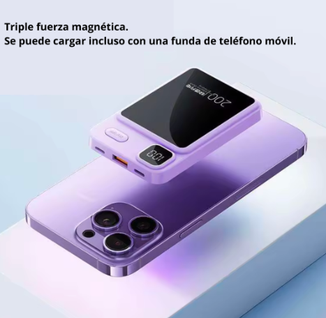 POWER BANK MAGNÉTICO SUPER CARGA INALÁMBRICA 15000MAH