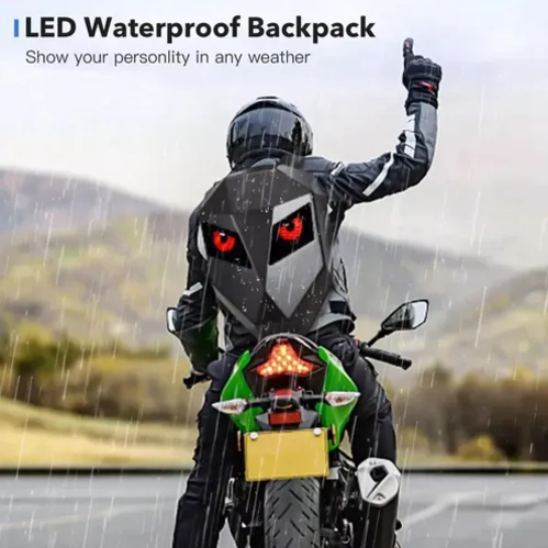 MOCHILA PARA MOTO CON OJOS LED