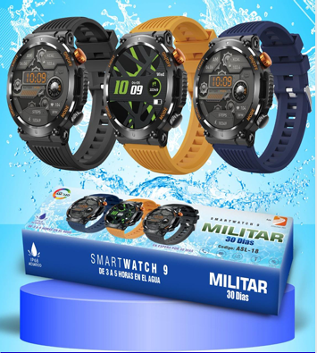 SMART WATCH REDONDO MILITAR