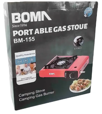 COCINA A GAS BOMA BDZ-155A PORTÁTIL 1 HORNILLA 2 EN 1 PICNIC CAMPING