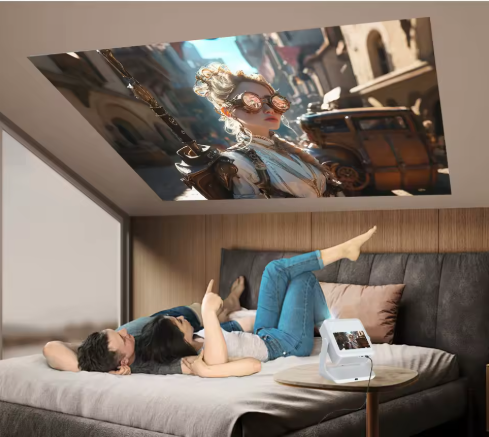 Proyector de pantalla táctil 4K: pantalla dual, portátil, juegos y karaoke, HDMI/USB, inalámbrico BT/WiFi, experiencia de cine en casa