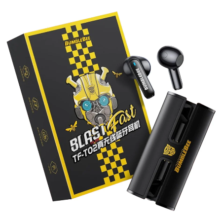 AUDÍFONOS TRANSFORMERS INALÁMBRICOS TF-T02 BLUETOOTH AURICULARES BLACK