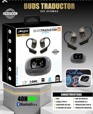 Auriculares Deadu Jm16 Traductores Idiomas Bluetooth Negro Negro