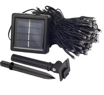 Luces navideñas con panel solar de 30 mts en multicolor
